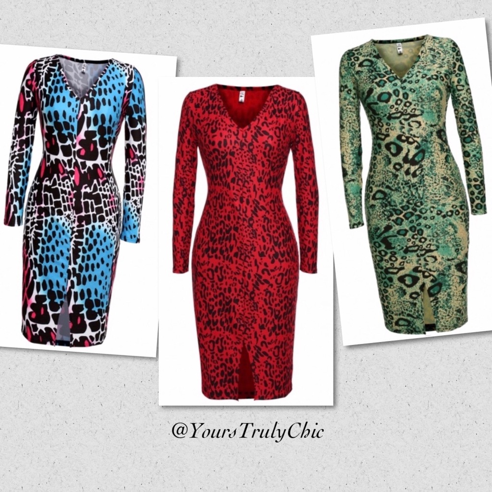 Cheetah Long Sleeve Dress
